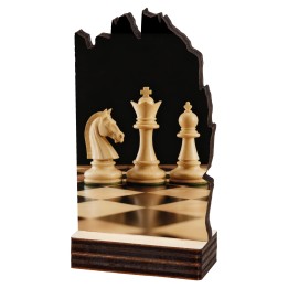 TROFEO MADERA AJEDREZ . 13 CM (GP1-5)