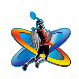 APLIQUE MADERA TENIS 8 CM