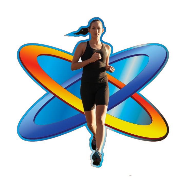APLIQUE MADERA ATLETISMO FEMENINO 8 CM