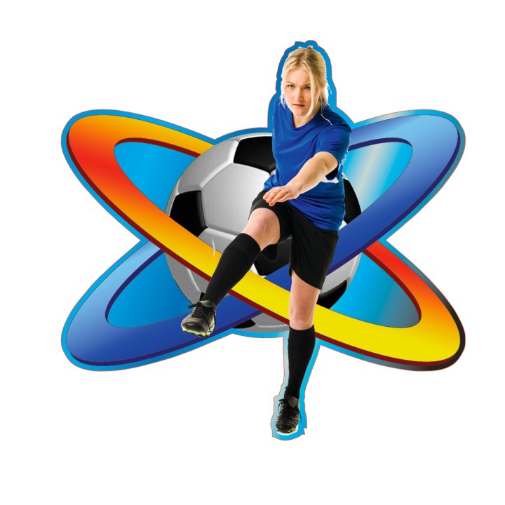 APLIQUE MADERA FUTBOL  FEMENINO  8 CM