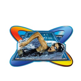 APLIQUE MADERA NATACION FEMENINO 8 CM