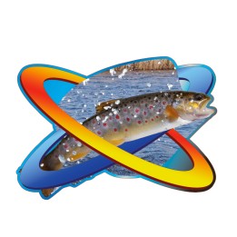 APLIQUE MADERA PESCA 8 CM