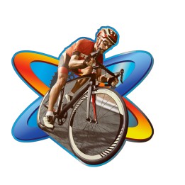 APLIQUE MADERA CICLISMO 8 CM