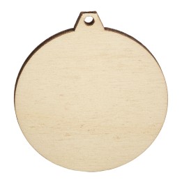 MEDALLA MADERA GRAB. LASER/UVI Ø 7 CM (S8 1-100)