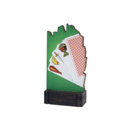 26/27 TROFEO MADERA CARTAS . 13 CM (GP1-5)