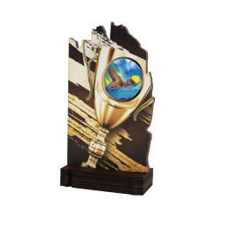 26/27 TROFEO MADERA ALEGORICA . 19 CM (GP1-5)