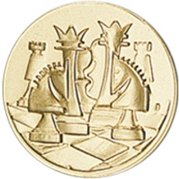 DISCO DORADO AJEDREZ Ø 5 CM