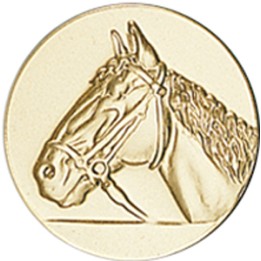 DISCO DORADO CABEZA CABALLO Ø 5 CM