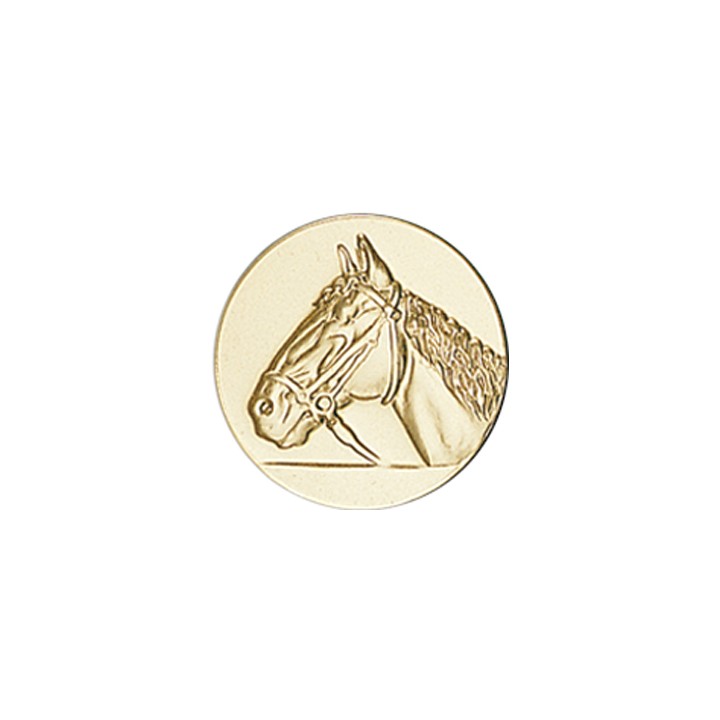 DISCO DORADO CABEZA CABALLO Ø 5 CM