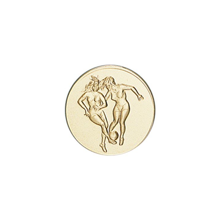 DISCO DORADO FUTBOL FEMENINO Ø 5 CM