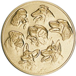 DISCO DORADO PERROS Ø 2,5 CM