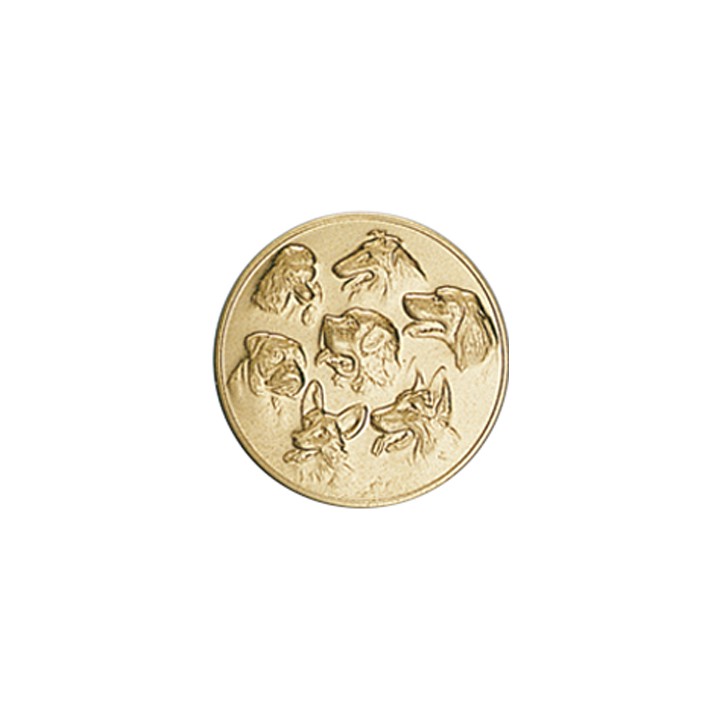 DISCO DORADO PERROS Ø 2,5 CM