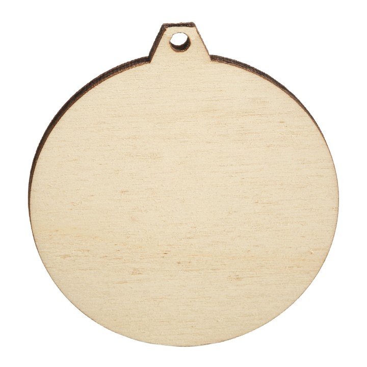 MEDALLA MADERA GRAB. LASER/UVI Ø 7 CM (S8 1-100)