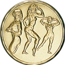DISCO DORADO CULTURISMO FEMENINO Ø 5 CM