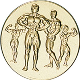 DISCO DORADO CULTURISMO MASCULINO Ø 2,5 CM
