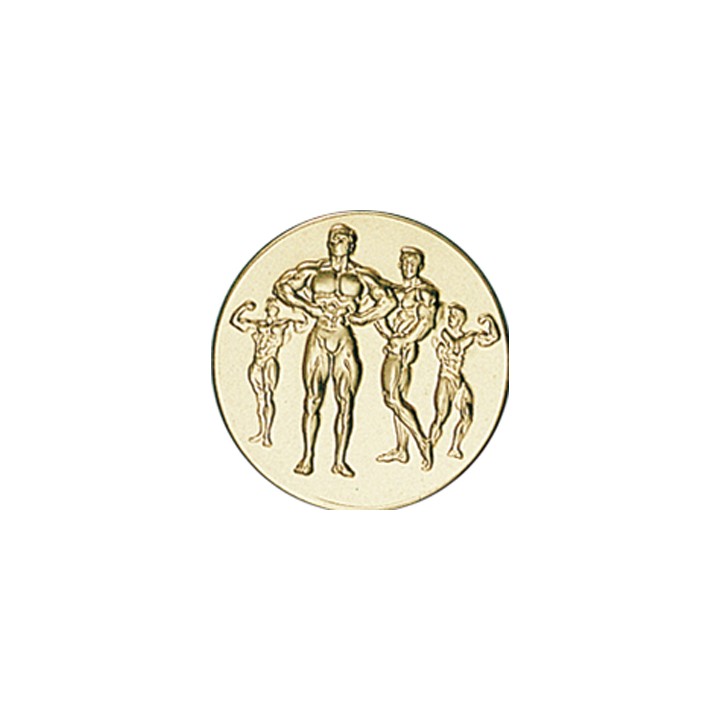 DISCO DORADO CULTURISMO MASCULINO Ø 2,5 CM