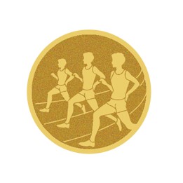 DISCO DORADO AUTOADHESIVA ATLETISMO Ø 5 CM