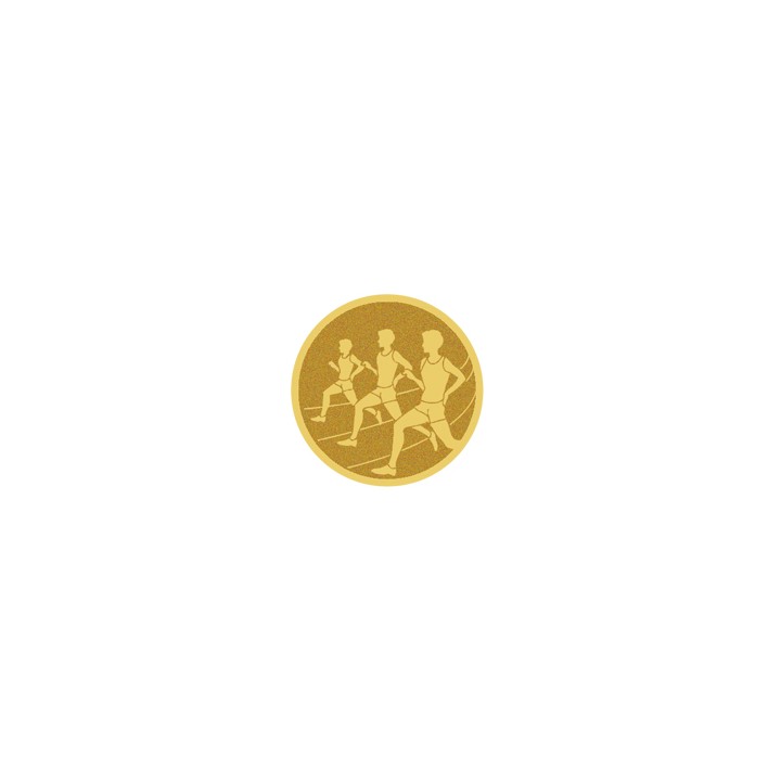 DISCO DORADO AUTOADHESIVA ATLETISMO Ø 5 CM