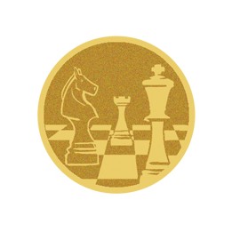 DISCO DORADO AUTOADHESIVA AJEDREZ Ø 5 CM