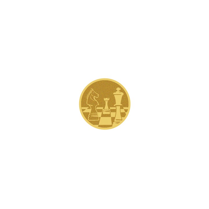 DISCO DORADO AUTOADHESIVA AJEDREZ Ø 5 CM