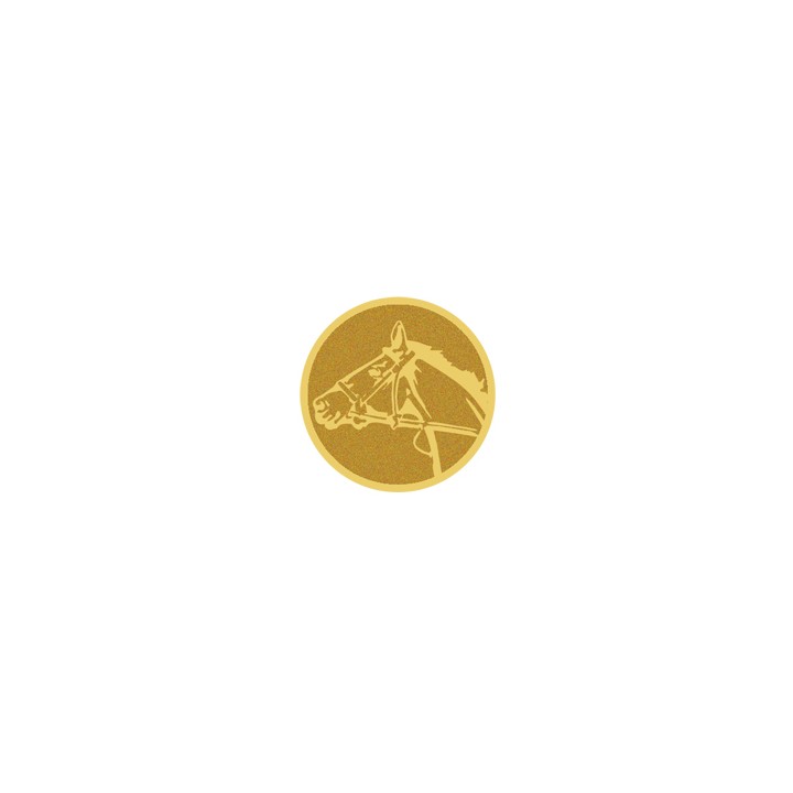 DISCO DORADO AUTOADHESIVA CABALLO Ø 5 CM