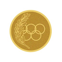 DISCO DORADO AUTOADHESIVA AROS OLIMPICOS Ø 5 CM