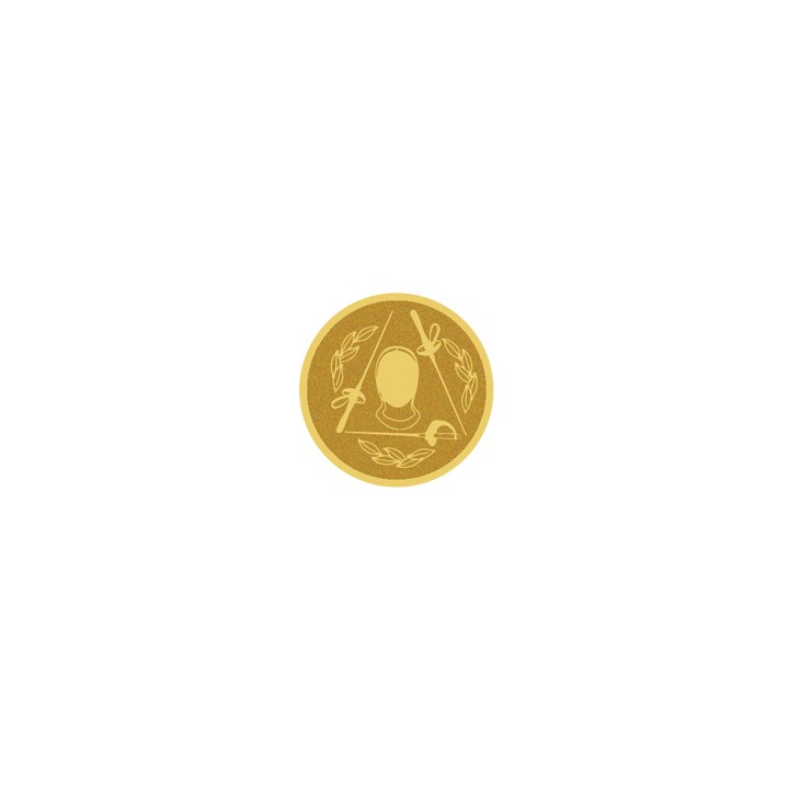 DISCO DORADO AUTOADHESIVA ESGRIMA Ø 5 CM
