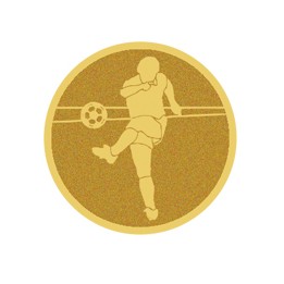 DISCO DORADO AUTOADHESIVA FUTBOL Ø 5 CM