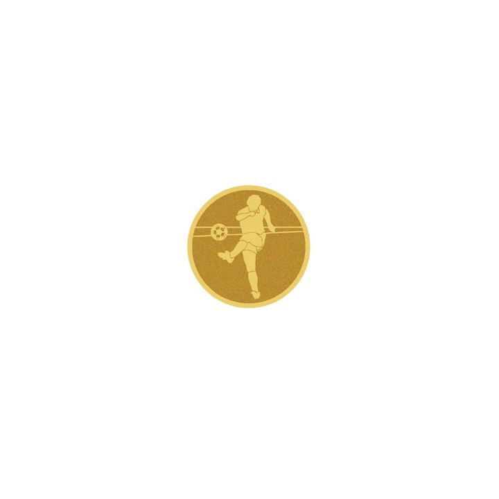 DISCO DORADO AUTOADHESIVA FUTBOL Ø 5 CM