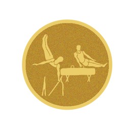 DISCO DORADO AUTOADHESIVA GIMNASIA DEPORTIVA Ø 5 CM