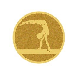 DISCO DORADO AUTOADHESIVA GIMNASIA Ø 5 CM