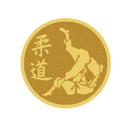 DISCO DORADO AUTOADHESIVA JUDO Ø 5 CM