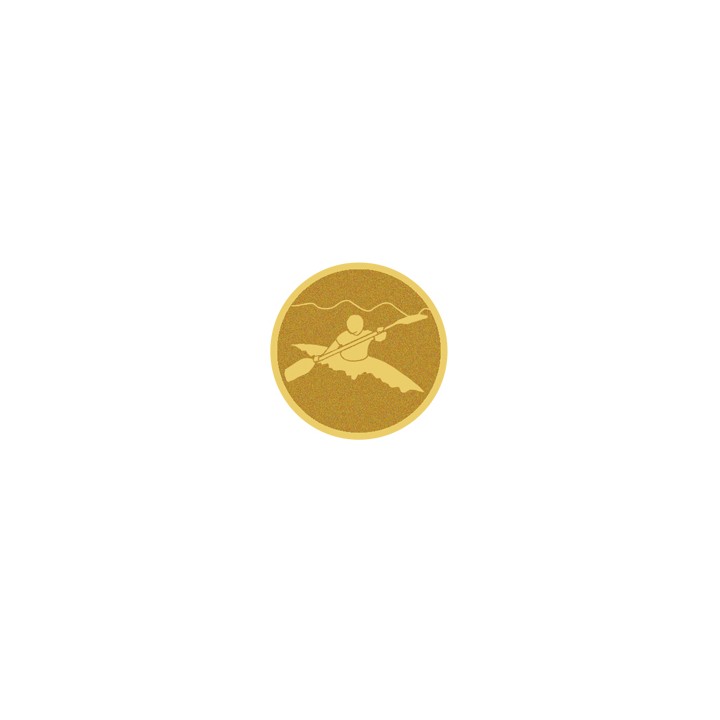 DISCO DORADO AUTOADHESIVA PIRAGUISMO Ø 5 CM