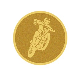 DISCO DORADO AUTOADHESIVA MOTO Ø 5 CM