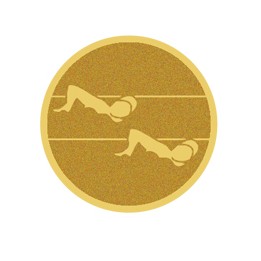 DISCO DORADO AUTOADHESIVA NATACION Ø 5 CM