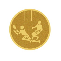 DISCO DORADO AUTOADHESIVA RUGBY Ø 5 CM