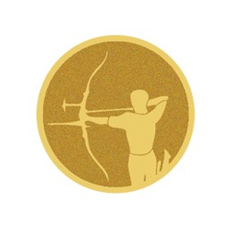 DISCO DORADO AUTOADHESIVA TIRO ARCO Ø 5 CM