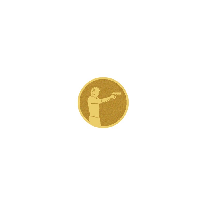 DISCO DORADO AUTOADHESIVA TIRO Ø 5 CM