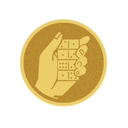 DISCO DORADO AUTOADHESIVA DOMINO Ø 5 CM