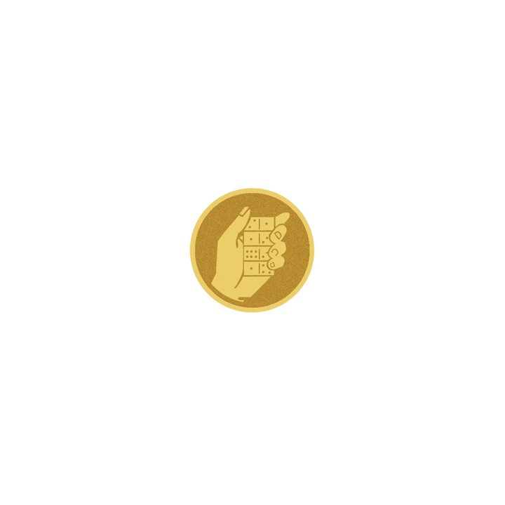 DISCO DORADO AUTOADHESIVA DOMINO Ø 5 CM