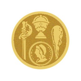 DISCO DORADO AUTOADHESIVA BARAJA Ø 5 CM