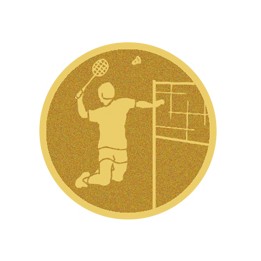 DISCO DORADO AUTOADHESIVA BADMINTON Ø 5 CM