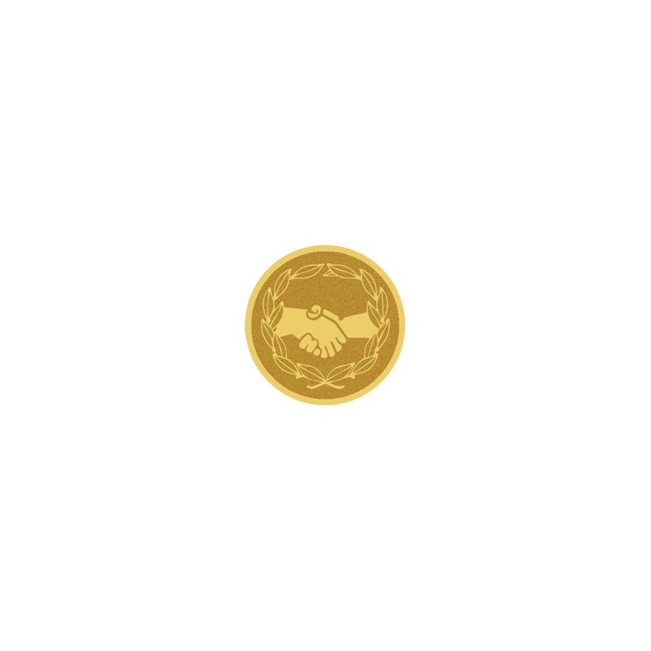 DISCO DORADO AUTOADHESIVA MANOS Ø 2,5 CM