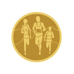 DISCO DORADO AUTOADHESIVA ATLETISMO Ø 2,5 CM