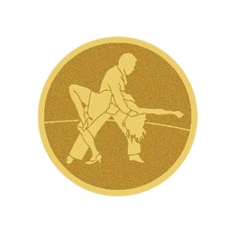 DISCO DORADO AUTOADHESIVA BAILE Ø 2,5 CM