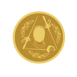 DISCO DORADO AUTOADHESIVA ESGRIMA Ø 2,5 CM