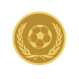 DISCO DORADO AUTOADHESIVA FUTBOL Ø 2,5 CM