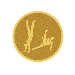 DISCO DORADO AUTOADHESIVA GIMNASIA DEPORTIVA Ø 2,5 CM