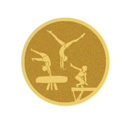 DISCO DORADO AUTOADHESIVA GIMNASIA Ø 2,5 CM