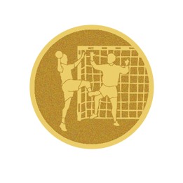 DISCO DORADO AUTOADHESIVA BALONMANO Ø 2,5 CM